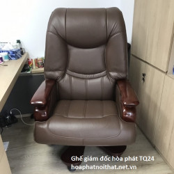 Ghế giám đốc da thật màu nâu TQ24