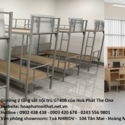 Giường tầng sắt GT40B nội trú cho sinh viên, công an, quân đội