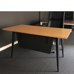 Bàn làm việc mặt gỗ chân sắt Top140