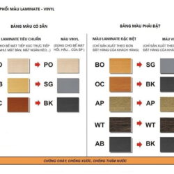 Bảng màu bàn họp CM2400-H