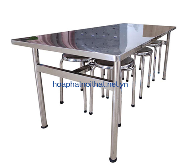 bàn ghế inox - bàn ăn công nghiệp do inox việt sản xuất chất liệu inox  304|inoxviet.vn