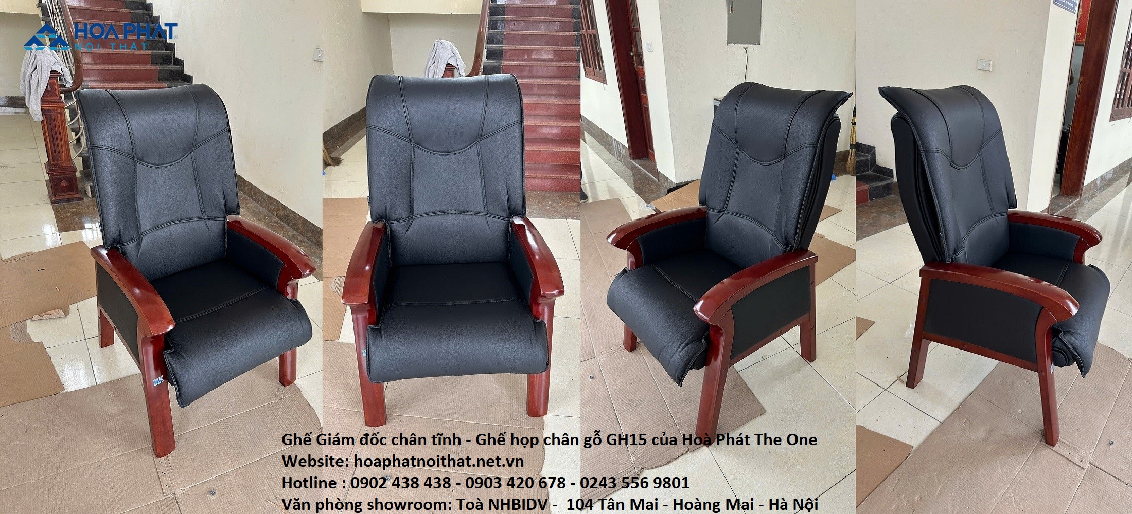 Ghế giám đốc chân không xoay GH15 của nội thất Hoà Phát