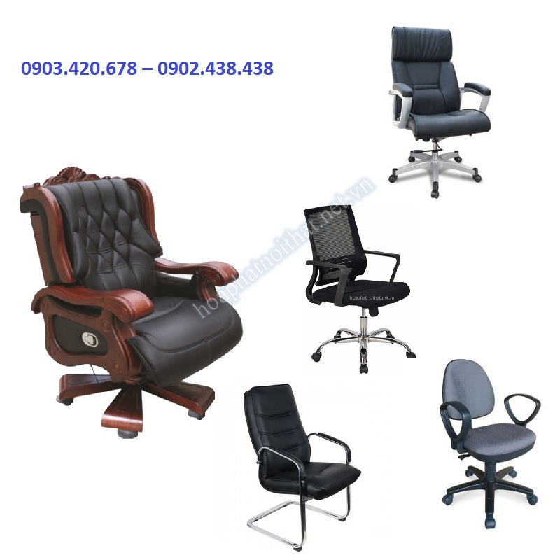 Các loại ghế văn phòng thường có cấu tạo chính tương đối giống nhau