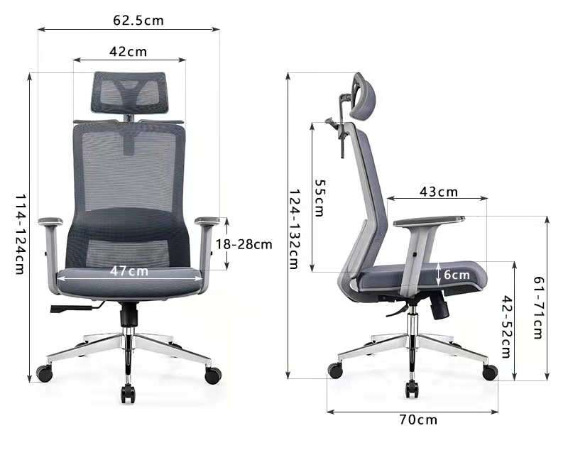 Kích thước ghế xoay văn phòng