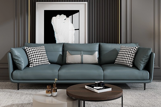 ghế sofa phòng khách bằng da