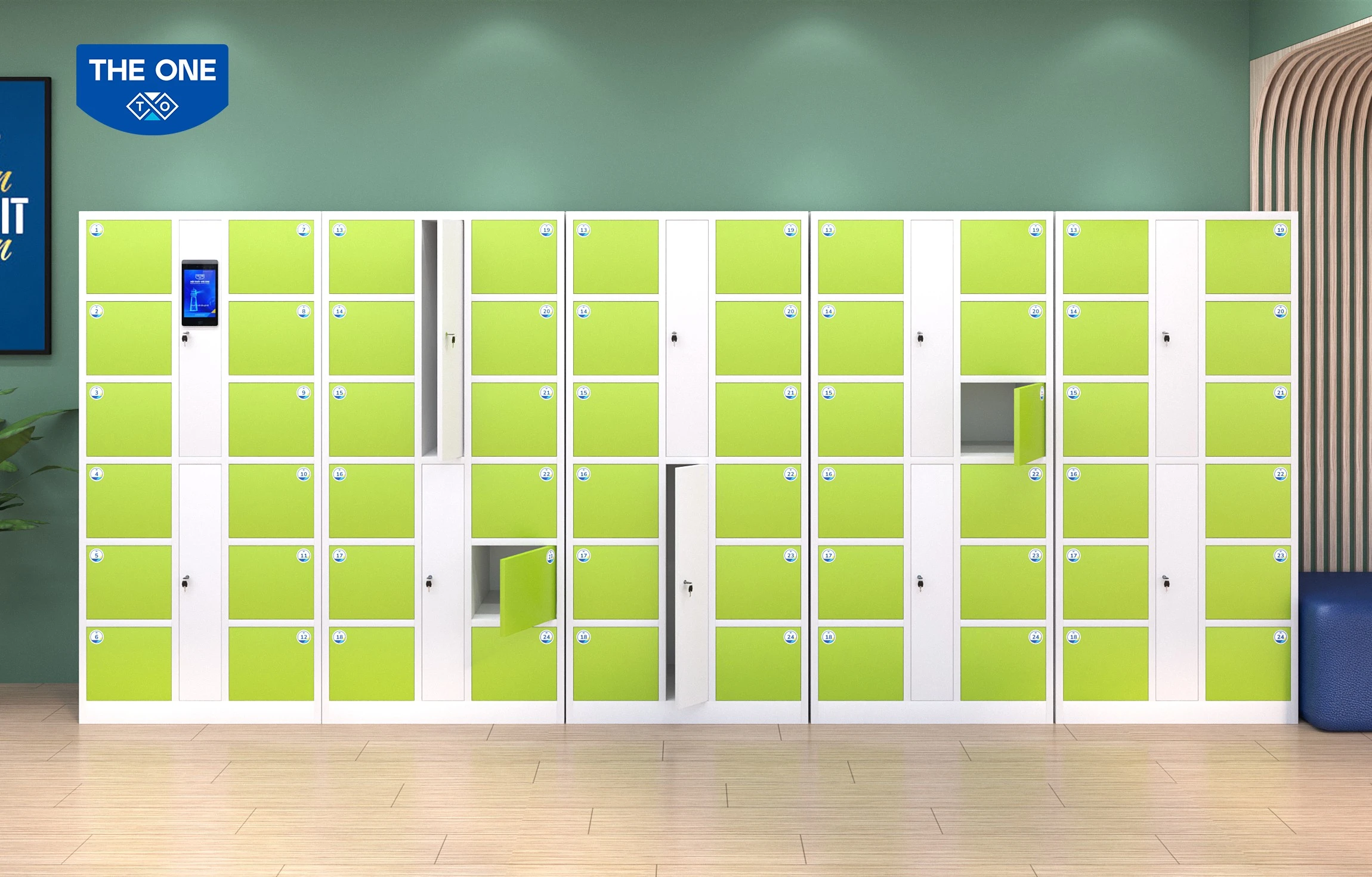 Tủ Locker siêu thị thông minh Hoà Phát