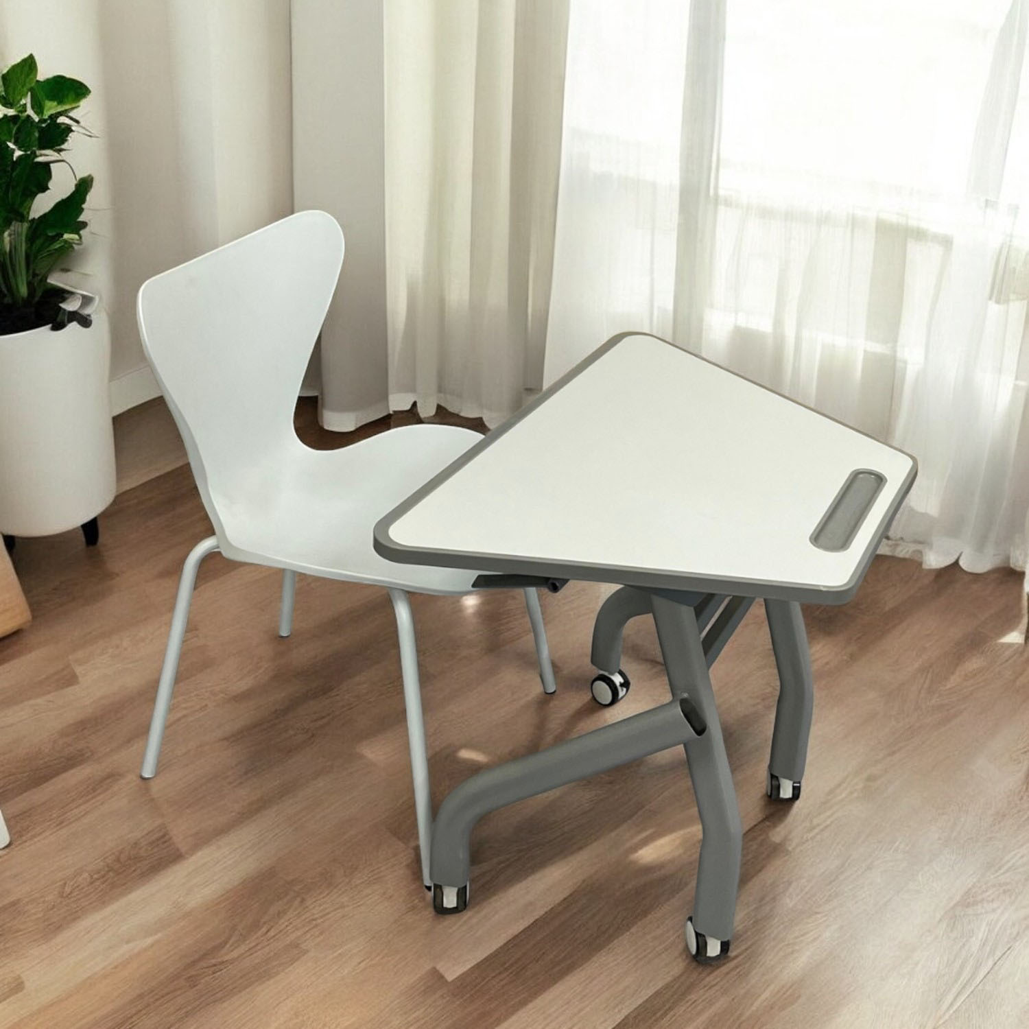 Bàn Gấp Gọn Hình Thang Bát Giác Plywood Đơn BGG09 - Ảnh 5