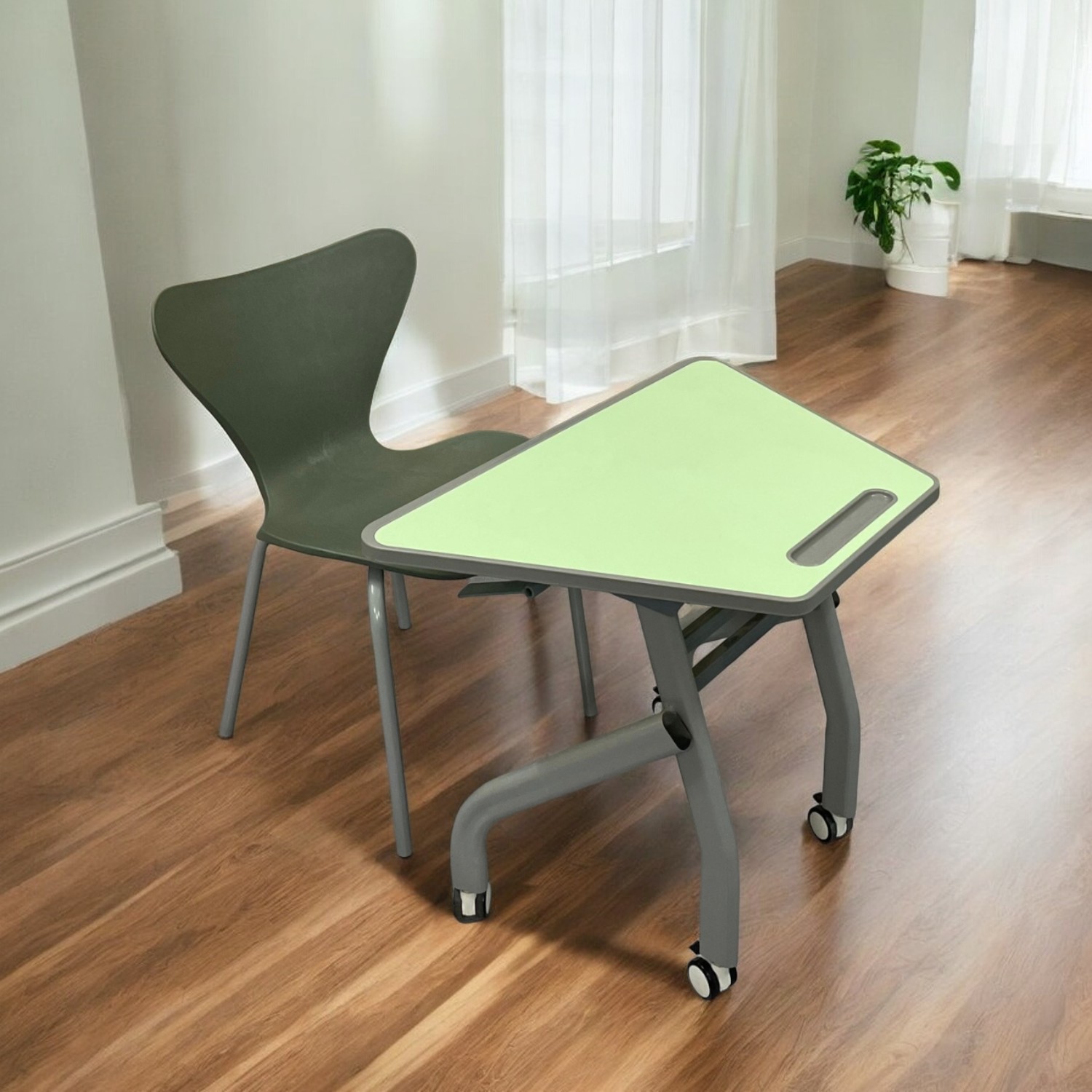 Bàn Gấp Gọn Hình Thang Bát Giác Plywood Đơn BGG09 - Ảnh 7