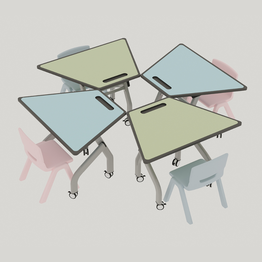 Bàn Gấp Gọn Hình Thang Bát Giác Plywood Đơn BGG09 - Ảnh 8