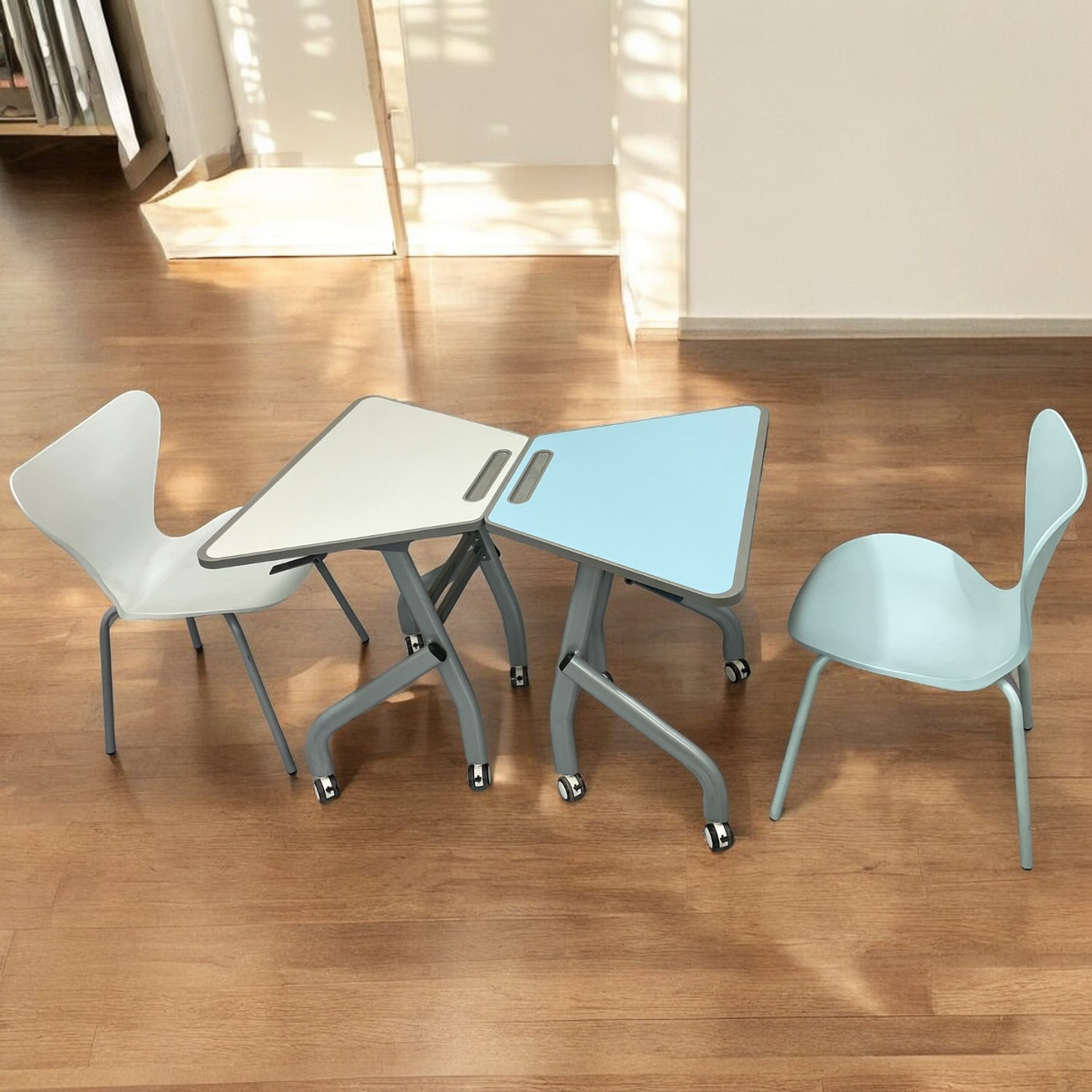 Bàn Gấp Gọn Hình Thang Bát Giác Plywood Đơn BGG09 - Ảnh 12